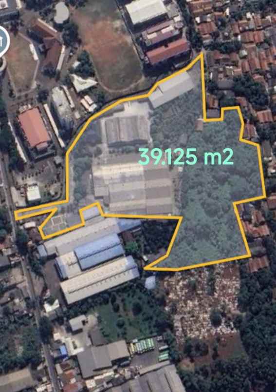 dijual ruko gudang kantor jalan raya setu