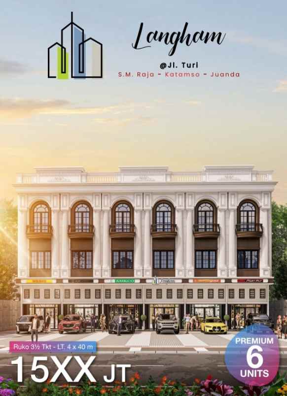 dijual ruko gudang kantor jalan turi sm raja juanda