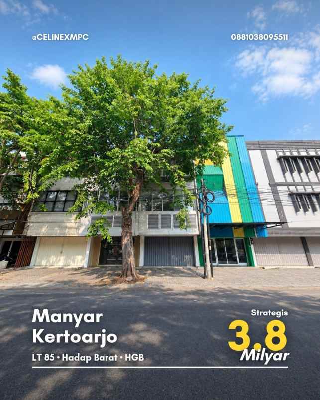 dijual ruko gudang kantor manyar kertoarjo