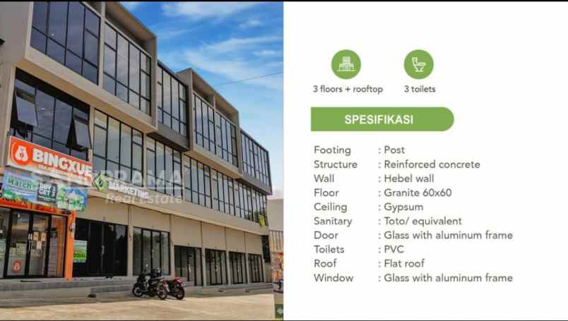 dijual ruko gudang kantor sawangan lama sawangan depok