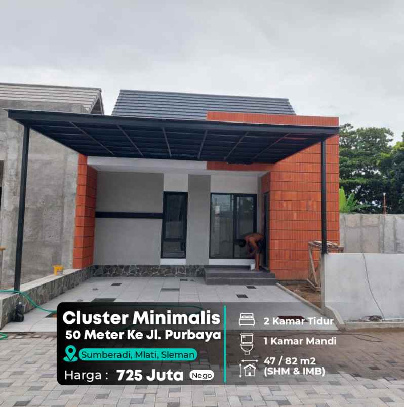 dijual rumah 50 meter jl purbaya