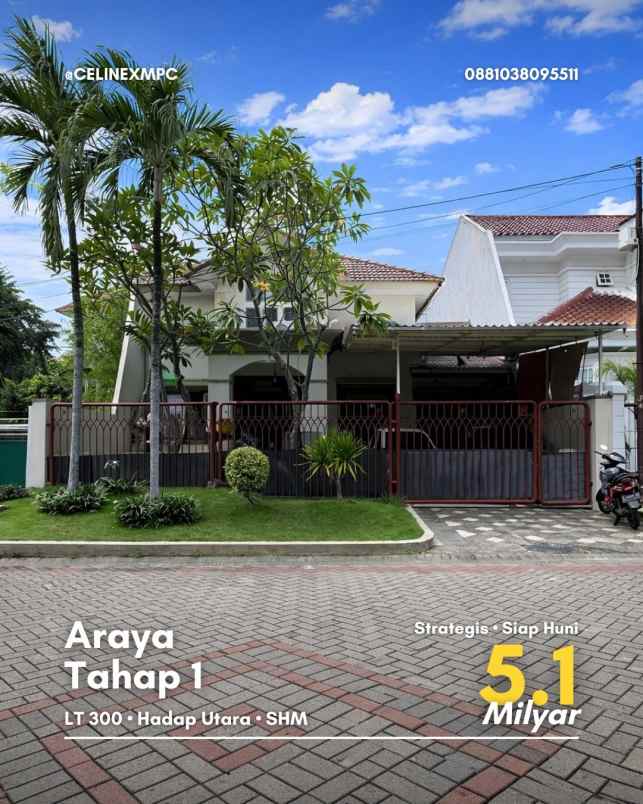 dijual rumah araya tahap 1