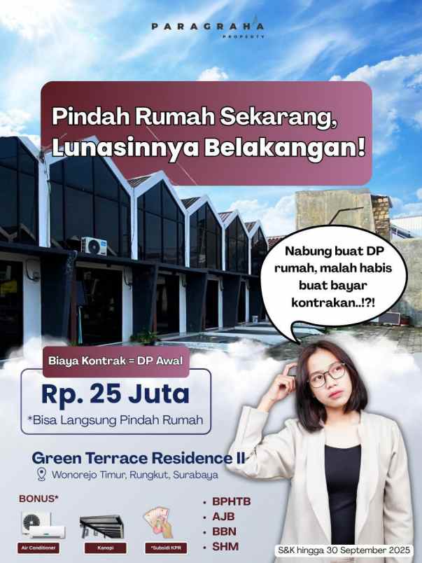 dijual rumah bumi wonorejo
