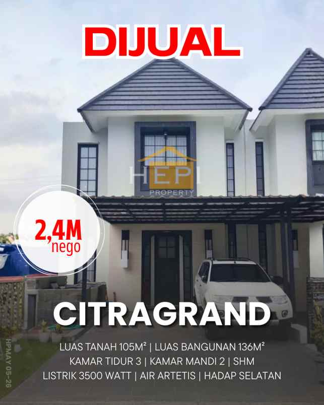 dijual rumah di citragrand tembalang semarang