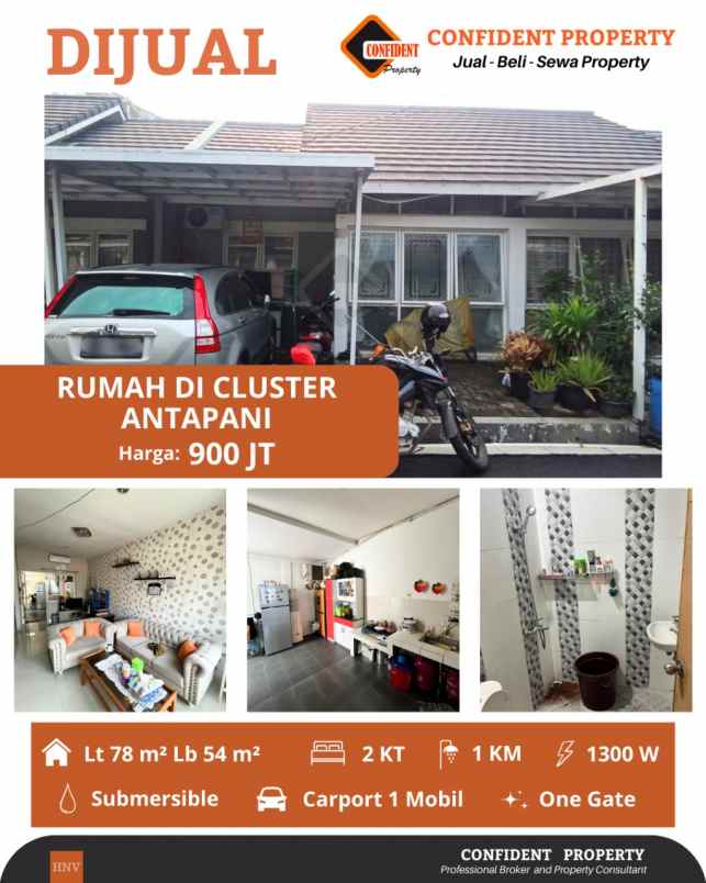 dijual rumah di komplek antapani