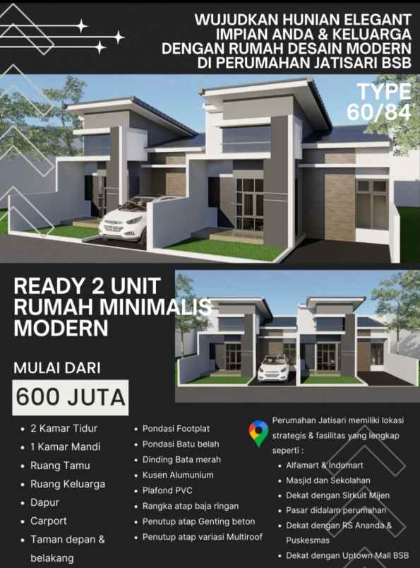 dijual rumah jatisari mijen