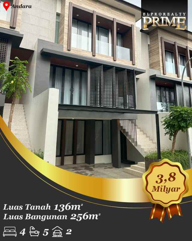 dijual rumah jl andara raya