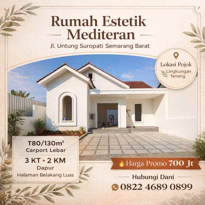 dijual rumah jl untung suropati