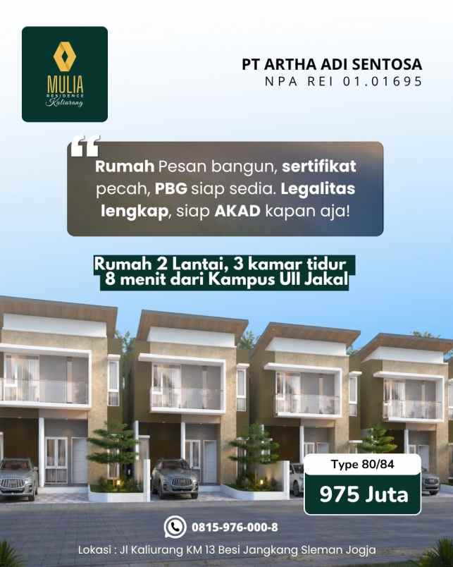 dijual rumah jl wonosalam timur ngaglik