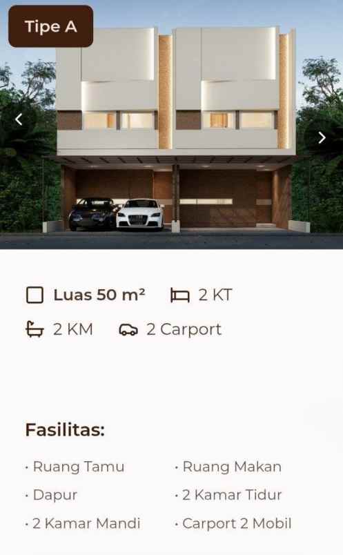 dijual rumah limo depok