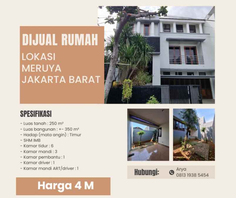 dijual rumah lokasi meruya jakarta barat