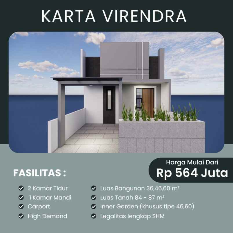 dijual rumah perumahan virendra berbah
