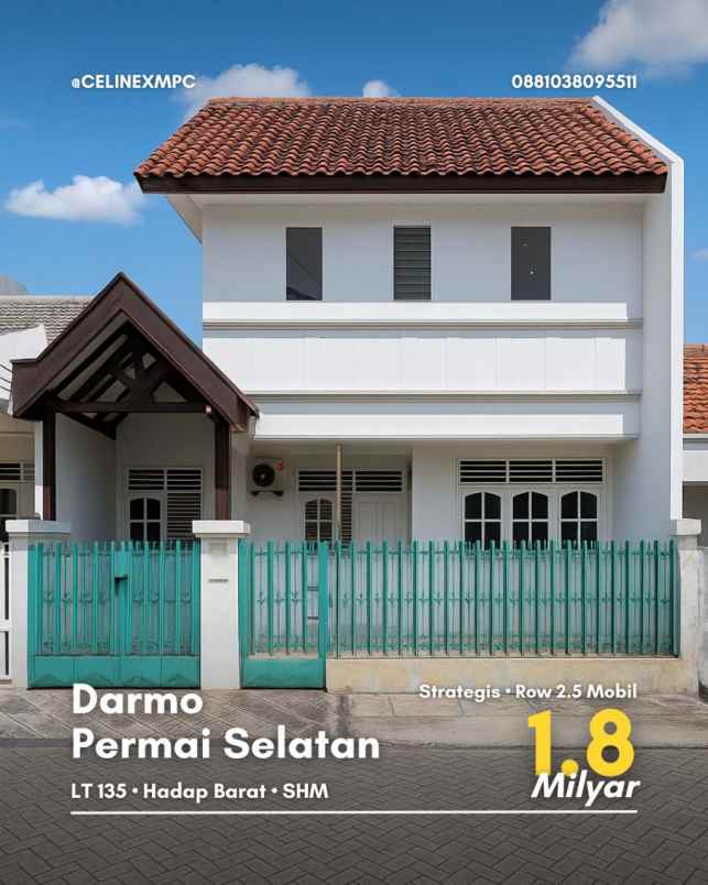 dijual rumah rumah darmo permai selatan