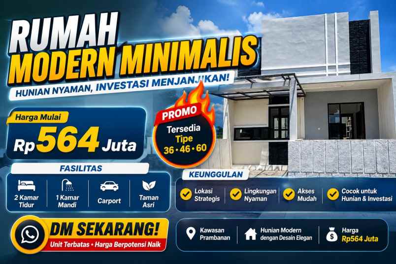 dijual rumah rumah virendra berbah sleman
