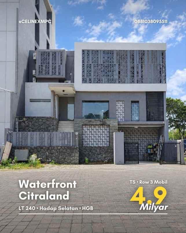 dijual rumah waterfront citraland