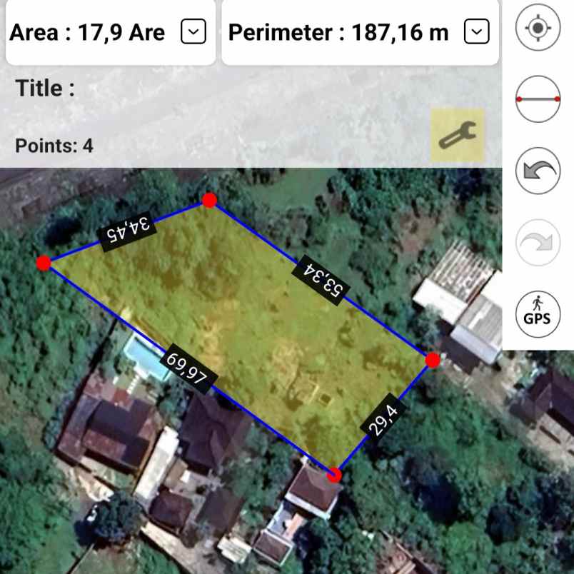 dijual tanah belakang stp kampial