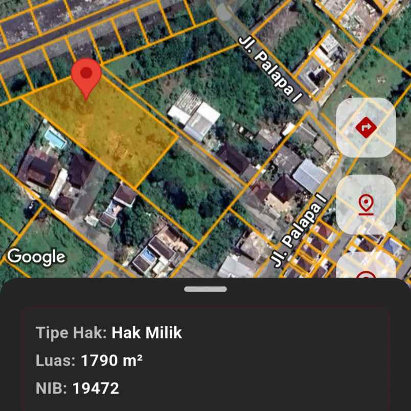 dijual tanah belakang stp kampial