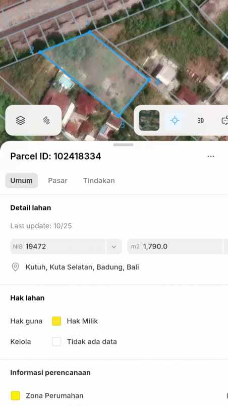 dijual tanah belakang stp kampial