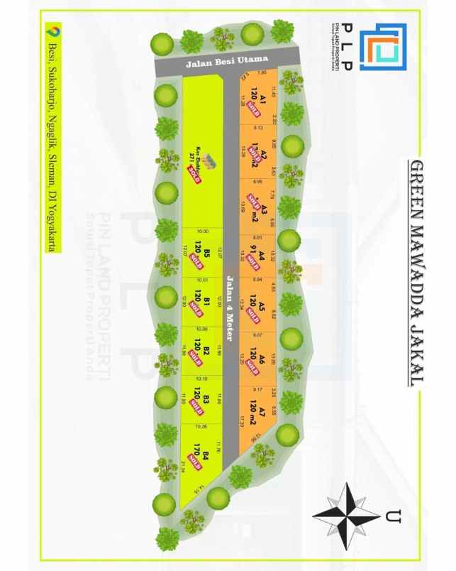 dijual tanah besi 100 meter timur spbu