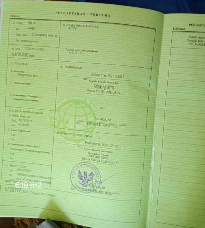 dijual tanah cicangkang girang