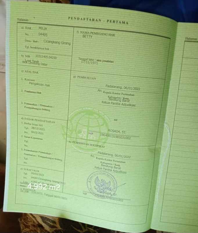 dijual tanah cicangkang girang