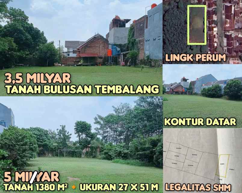 dijual tanah di bulusan tembalang semarang