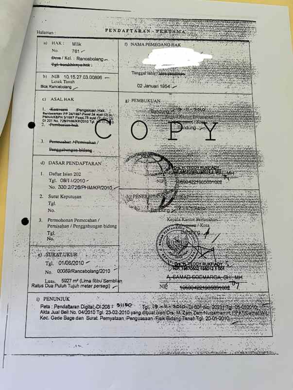 dijual tanah gedebage selatan