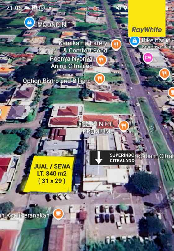 dijual tanah jalan selat golf citraland