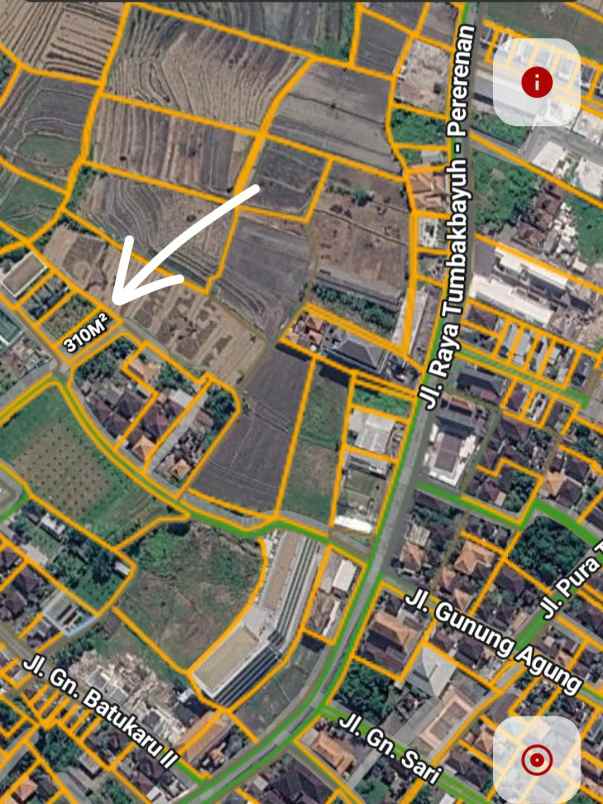 dijual tanah jl gn batukaro