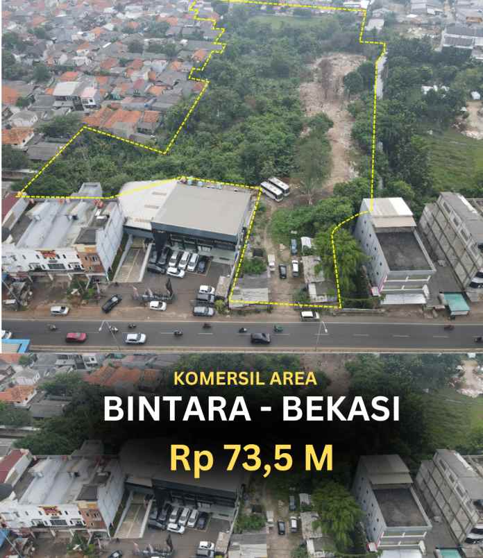 dijual tanah jl kh noer ali kp cibening