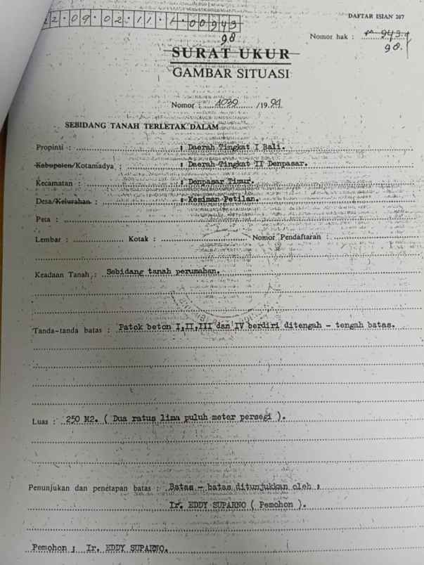 dijual tanah jl noja gatsu timur