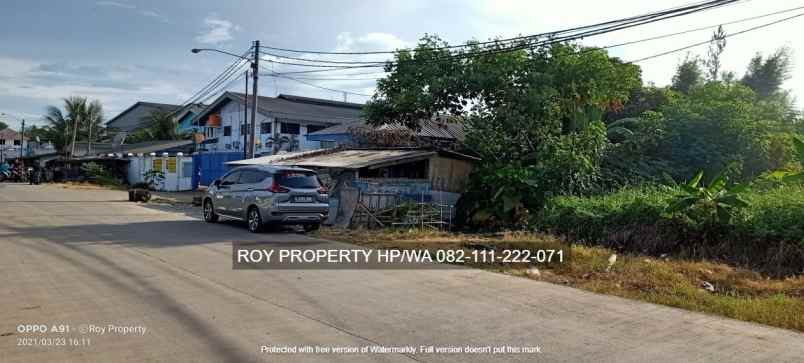 dijual tanah jl raya serang kawasan