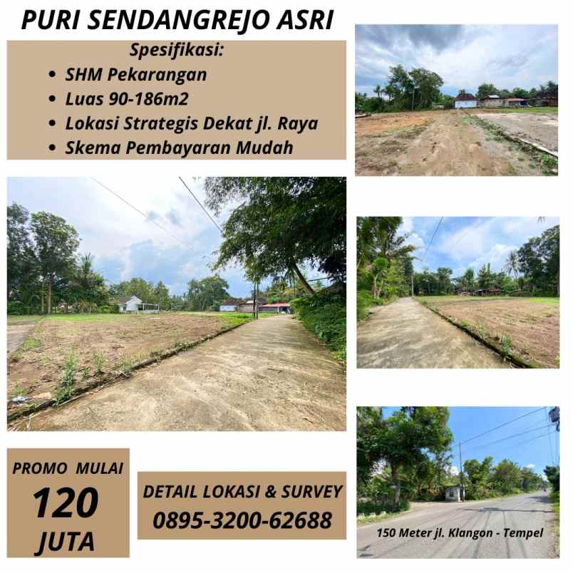 dijual tanah kedungprahu sendangrejo