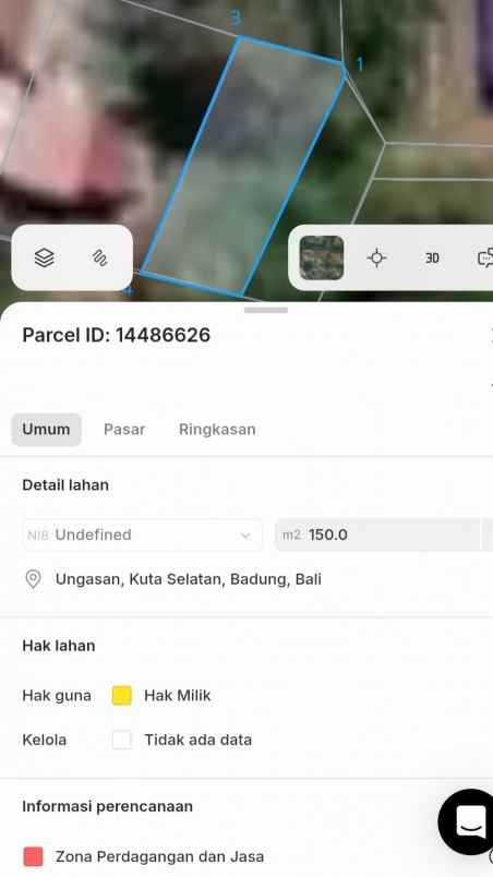 dijual tanah patung gwk