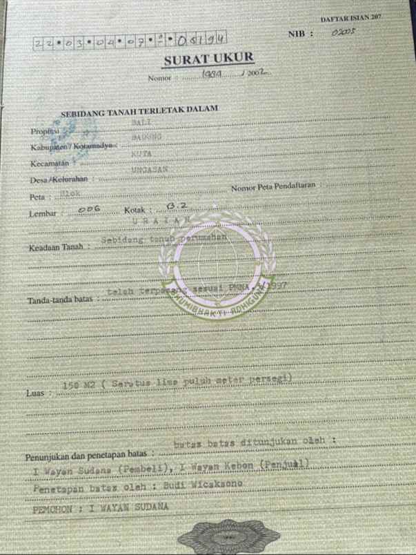 dijual tanah patung gwk