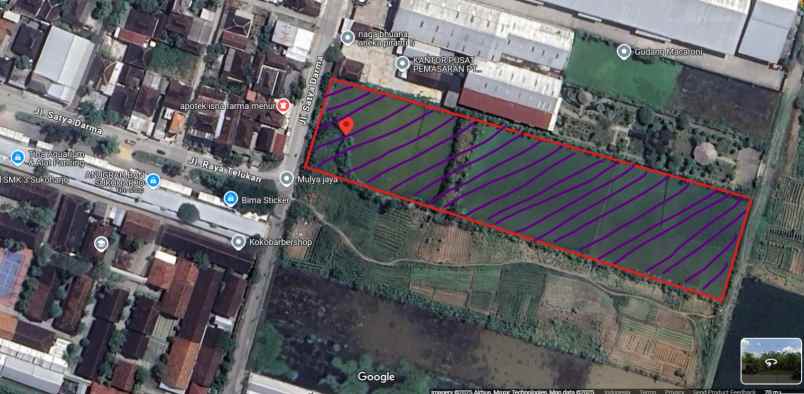 dijual tanah pekarangan di parangjoro sukoharjo