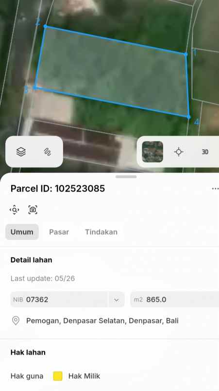 dijual tanah pemogan