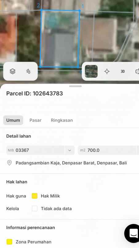 dijual tanah penamparan padangsambian kaja