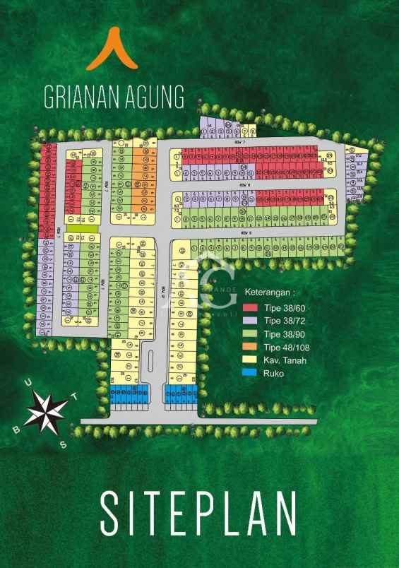 dijual tanah perum grianan agung