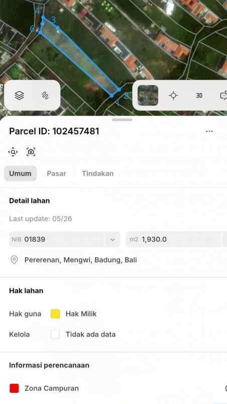 dijual tanah raya sempol
