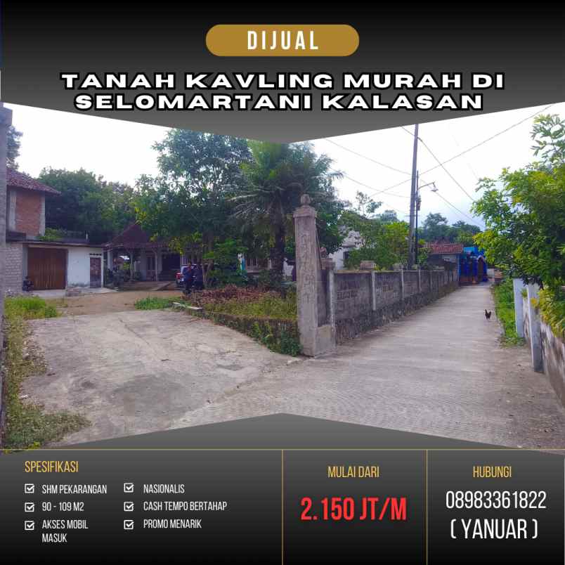 dijual tanah salakan selomartani