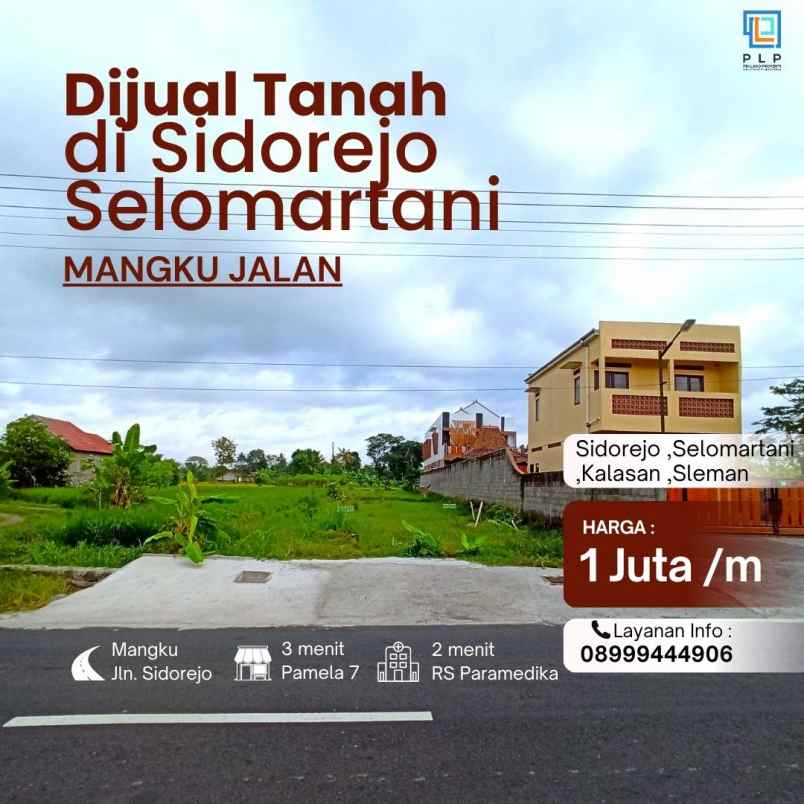 dijual tanah shm mangku jalan besar di kalasan
