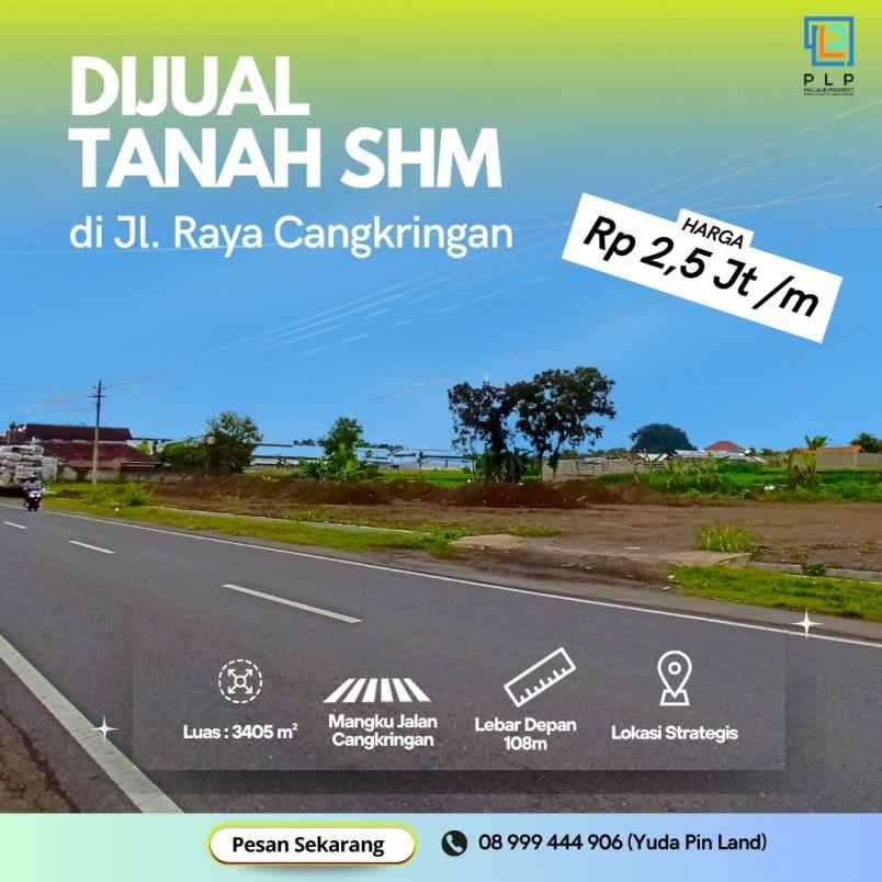 dijual tanah shm mangku jalan cangkringan purwomartani
