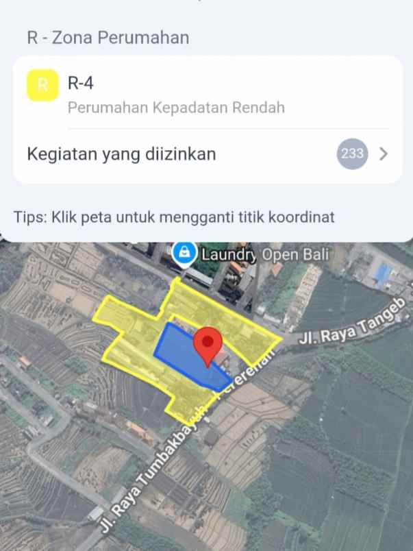 dijual tanah tumbak bayuh