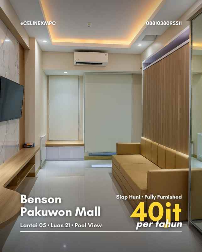 disewakan apartemen apartment benson pakuwon mall