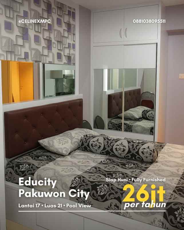 disewakan apartemen apartment educity pakuwon city