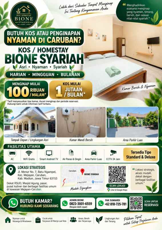 disewakan kost caruban mejayan madiun