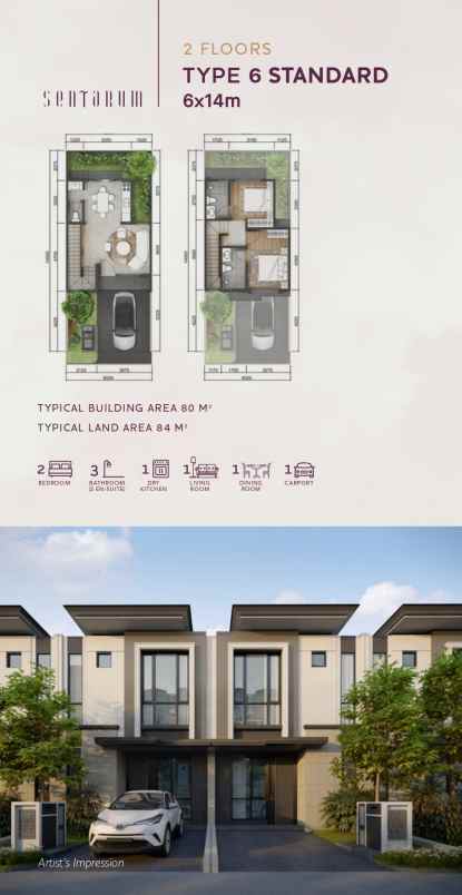 disewakan rumah cluster sentarum asya jgc