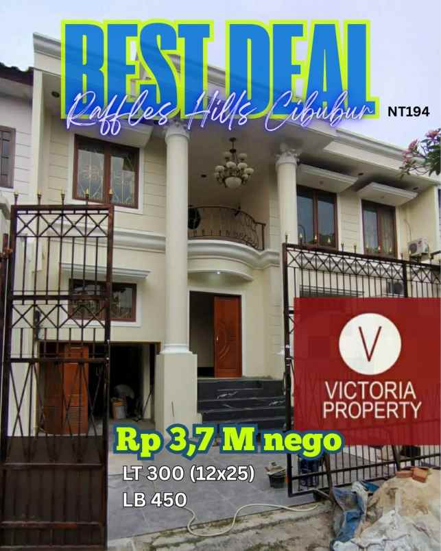jual rumah bagus raffles hills cibubur