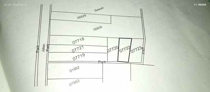 jual tanah sawah bersertifikat 200